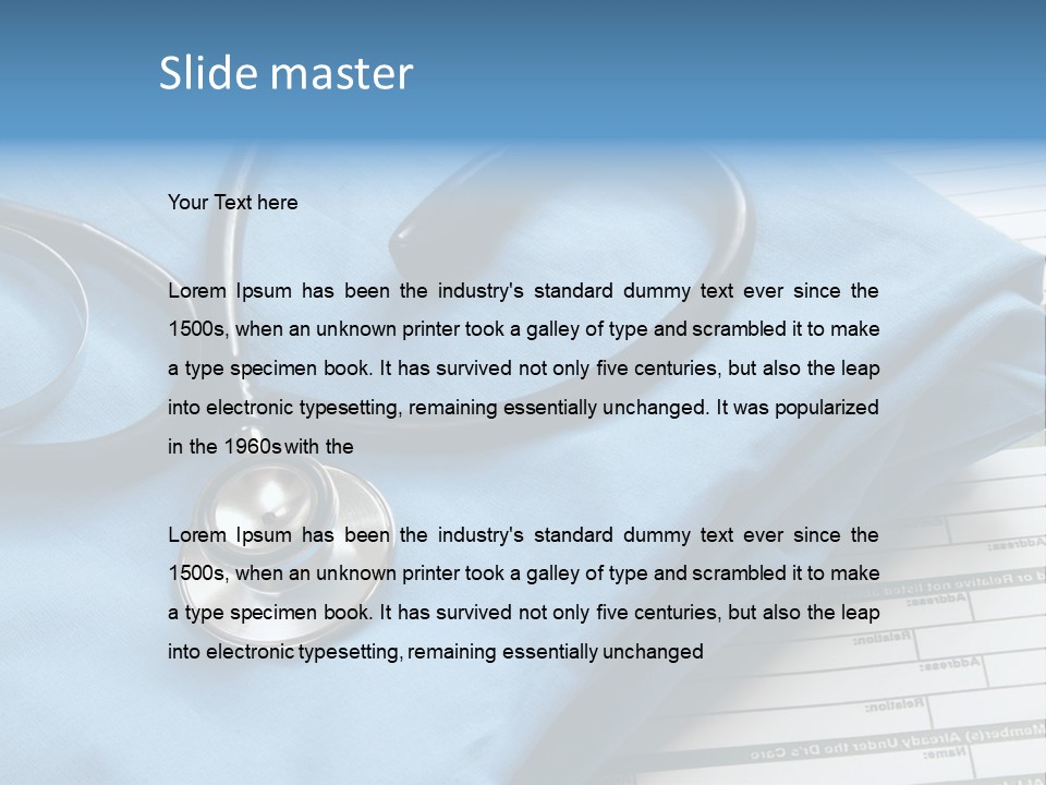 Blue Device Blank PowerPoint Template