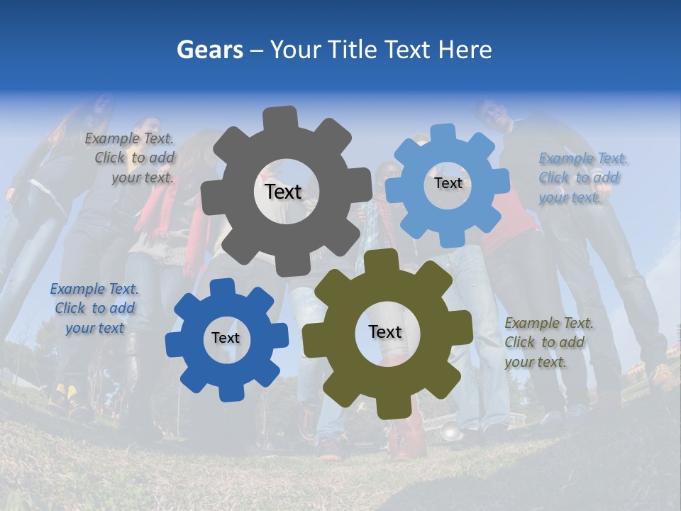 Team Relaxation Joy PowerPoint Template