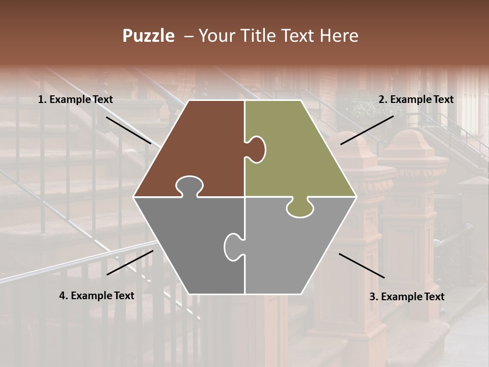 Brownstone Manhatten Stairs PowerPoint Template