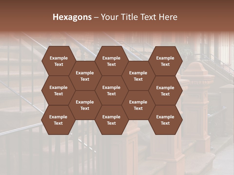 Brownstone Manhatten Stairs PowerPoint Template