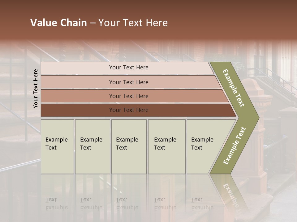 Brownstone Manhatten Stairs PowerPoint Template