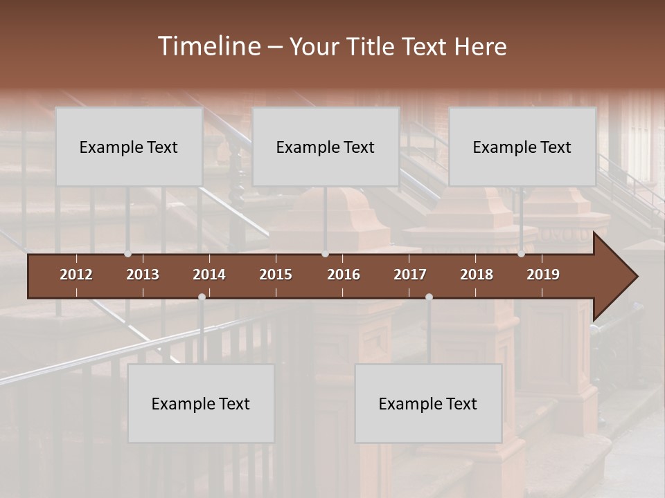 Brownstone Manhatten Stairs PowerPoint Template