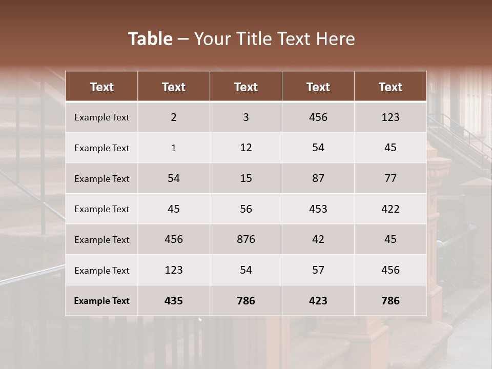 Brownstone Manhatten Stairs PowerPoint Template