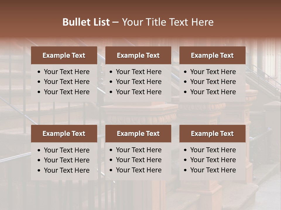 Brownstone Manhatten Stairs PowerPoint Template