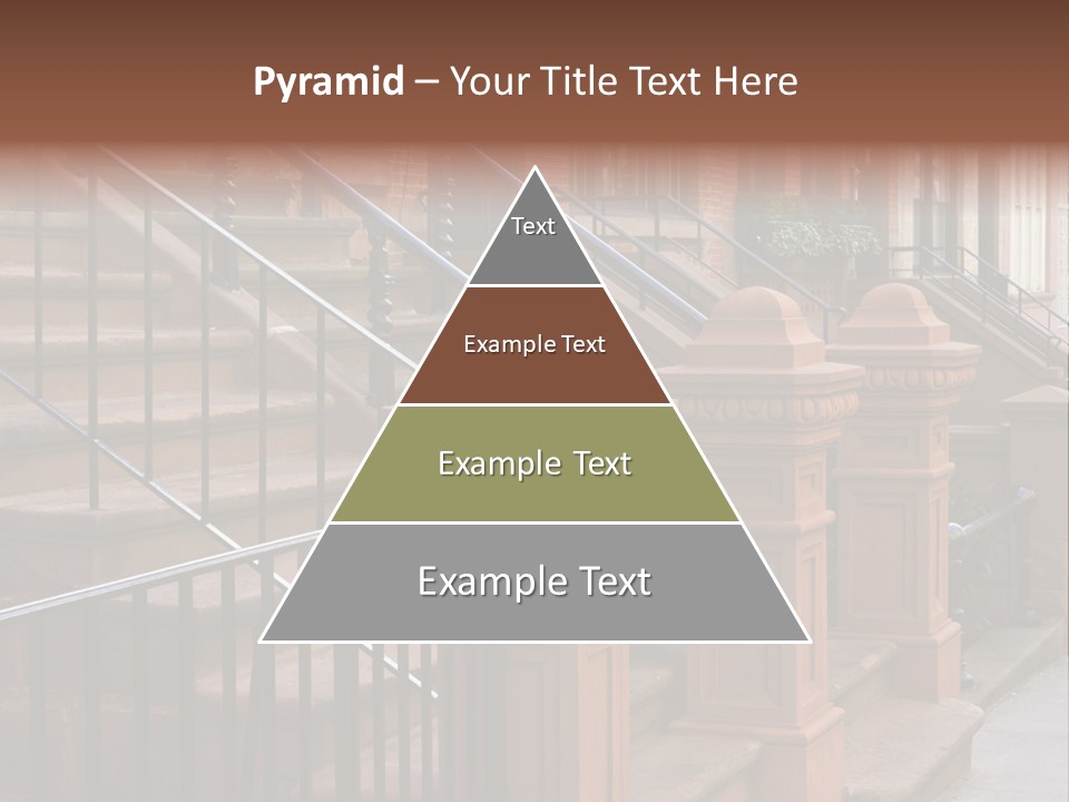 Brownstone Manhatten Stairs PowerPoint Template