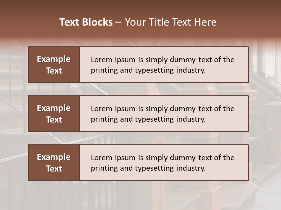 Brownstone Manhatten Stairs PowerPoint Template