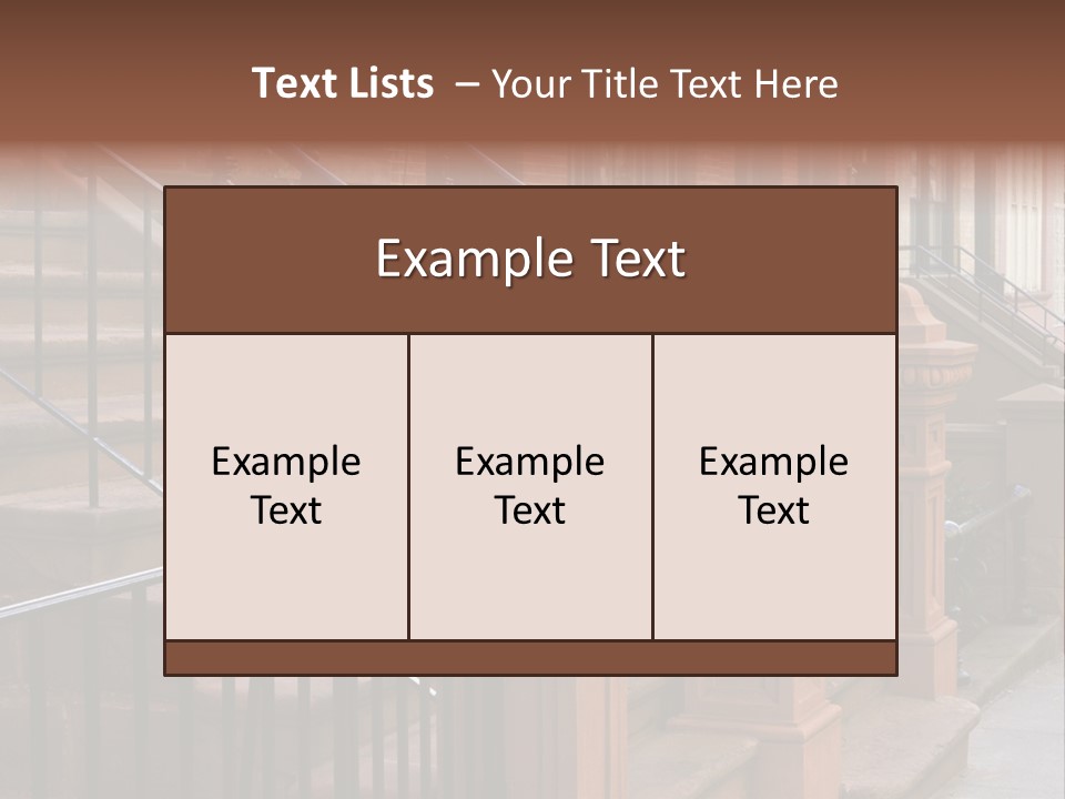 Brownstone Manhatten Stairs PowerPoint Template