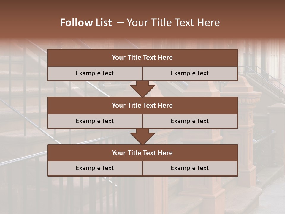 Brownstone Manhatten Stairs PowerPoint Template