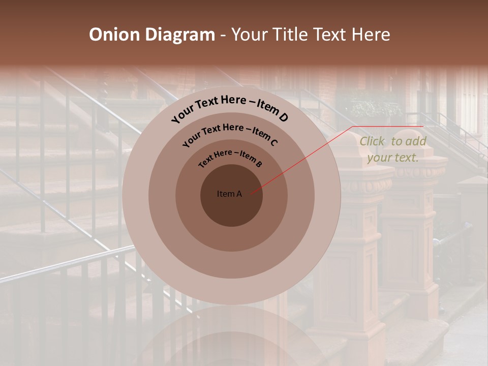 Brownstone Manhatten Stairs PowerPoint Template