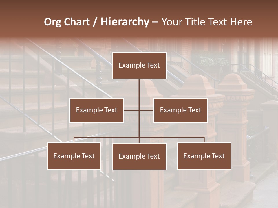 Brownstone Manhatten Stairs PowerPoint Template