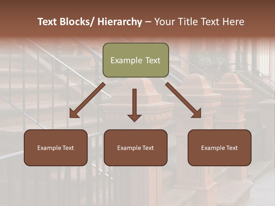 Brownstone Manhatten Stairs PowerPoint Template