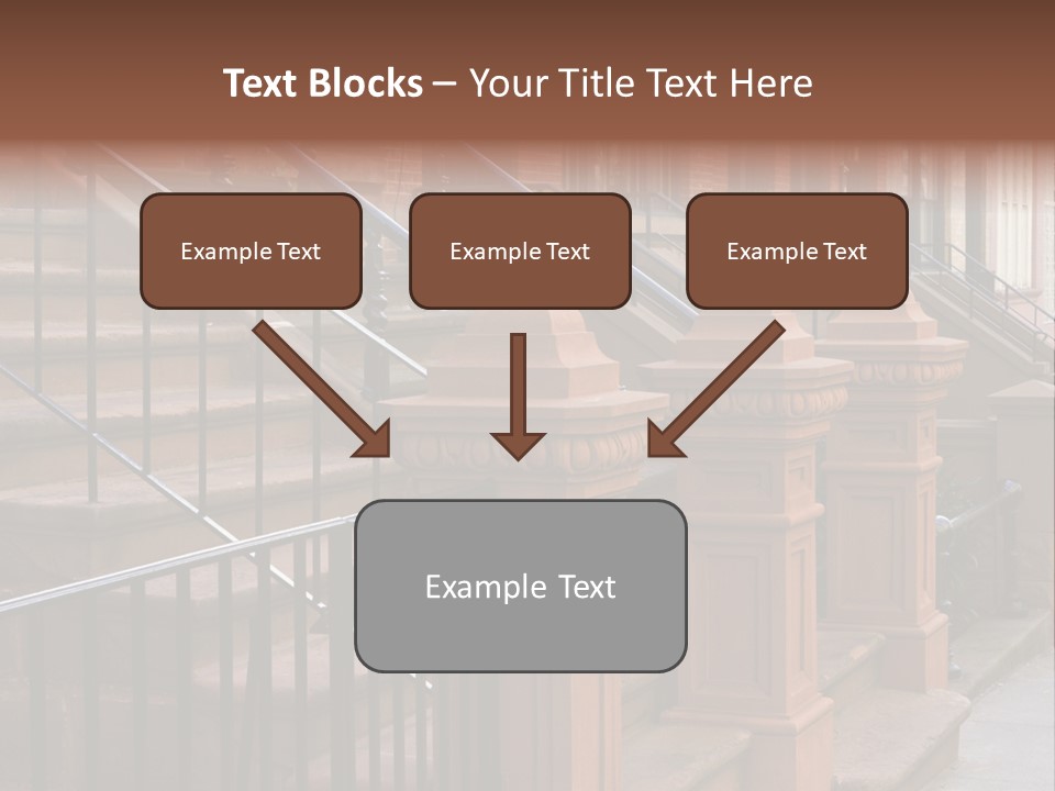 Brownstone Manhatten Stairs PowerPoint Template