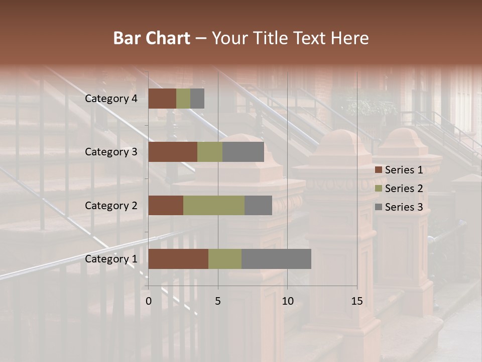 Brownstone Manhatten Stairs PowerPoint Template