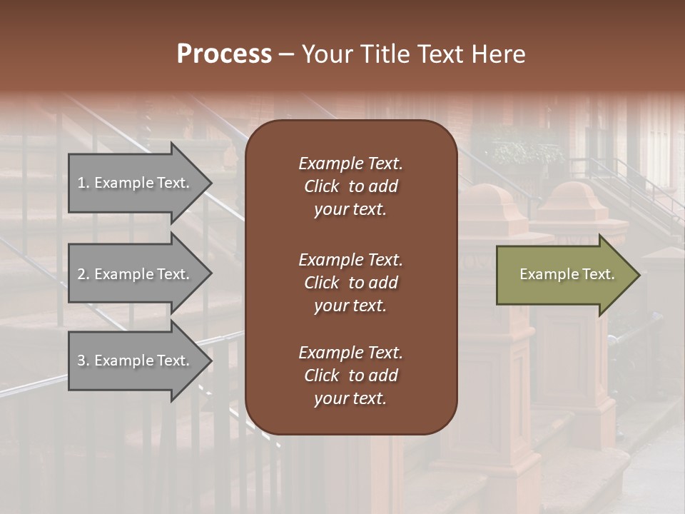 Brownstone Manhatten Stairs PowerPoint Template
