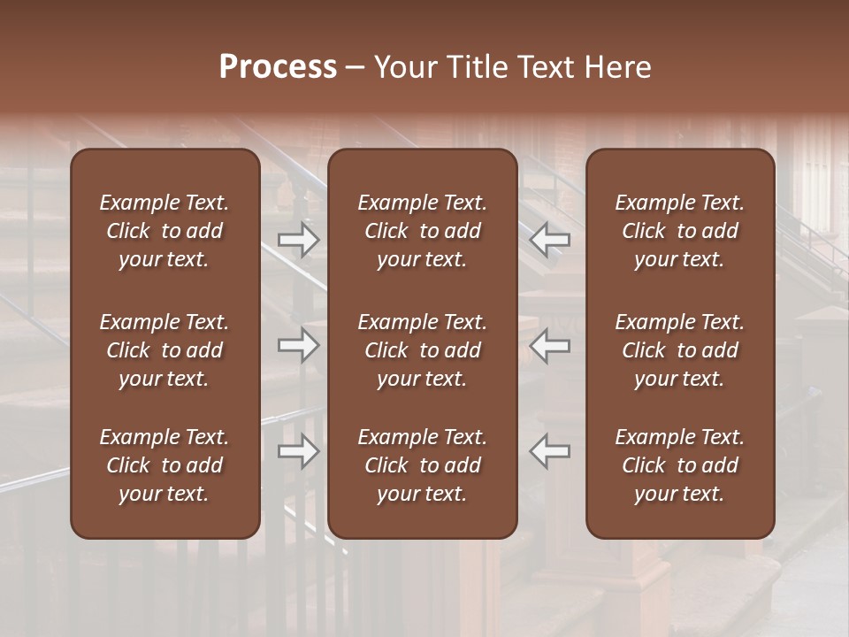 Brownstone Manhatten Stairs PowerPoint Template