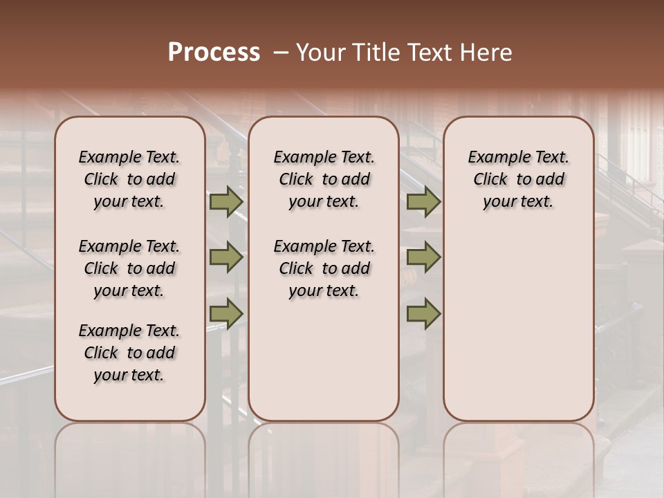 Brownstone Manhatten Stairs PowerPoint Template