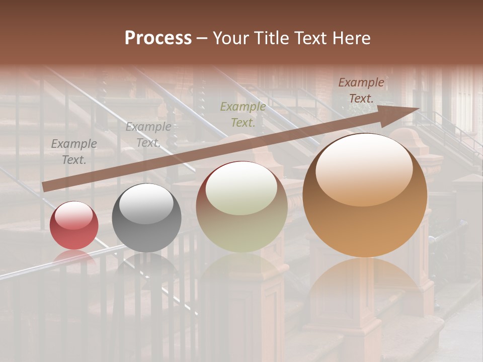 Brownstone Manhatten Stairs PowerPoint Template