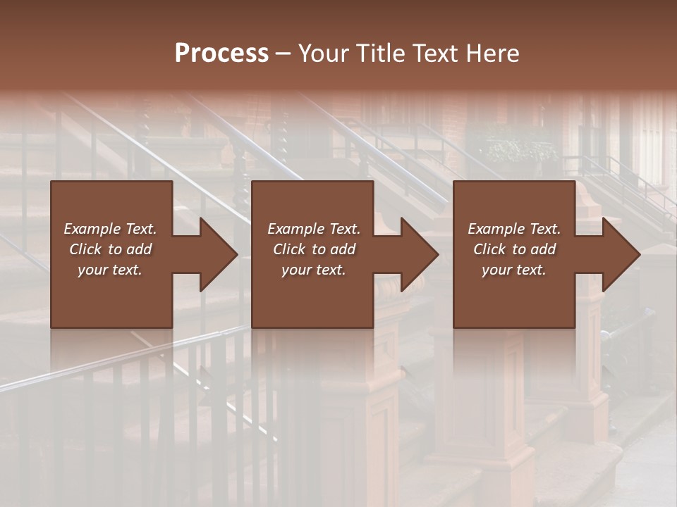 Brownstone Manhatten Stairs PowerPoint Template