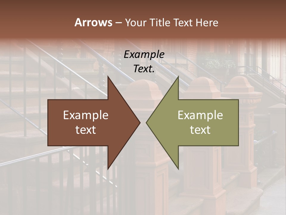 Brownstone Manhatten Stairs PowerPoint Template