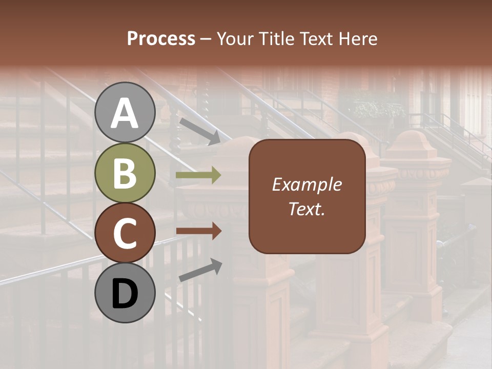 Brownstone Manhatten Stairs PowerPoint Template