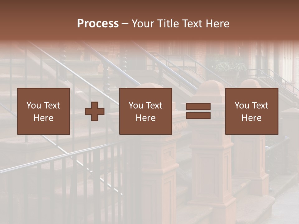 Brownstone Manhatten Stairs PowerPoint Template