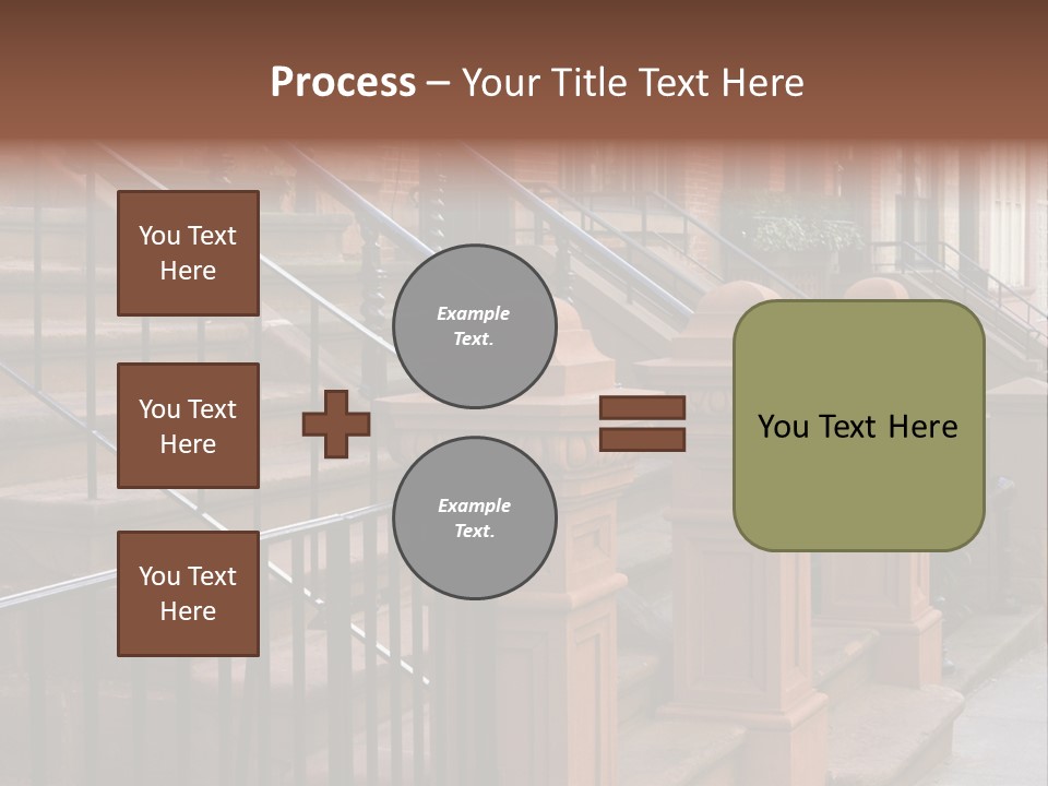 Brownstone Manhatten Stairs PowerPoint Template