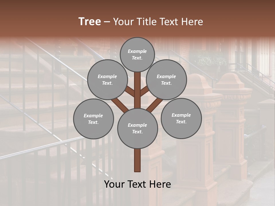 Brownstone Manhatten Stairs PowerPoint Template