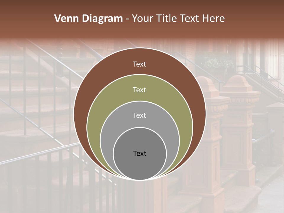 Brownstone Manhatten Stairs PowerPoint Template