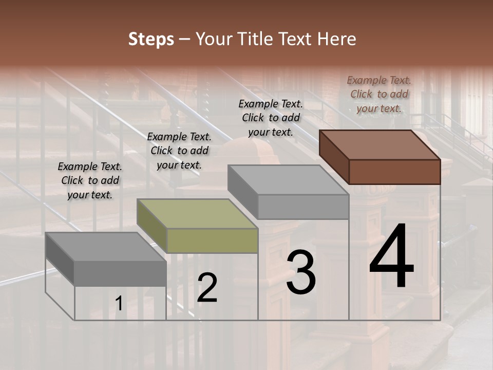 Brownstone Manhatten Stairs PowerPoint Template