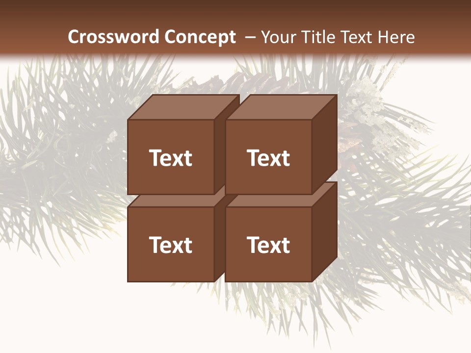 Conifer Pine Fir Branch PowerPoint Template