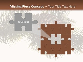 Conifer Pine Fir Branch PowerPoint Template