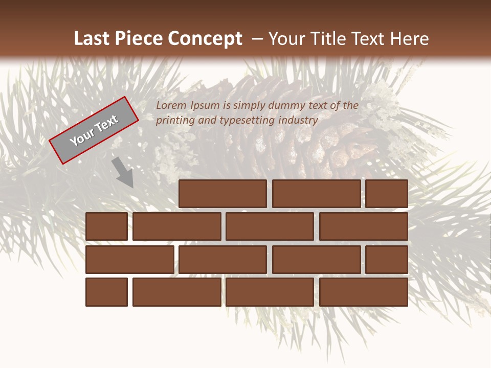 Conifer Pine Fir Branch PowerPoint Template