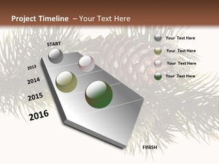 Conifer Pine Fir Branch PowerPoint Template