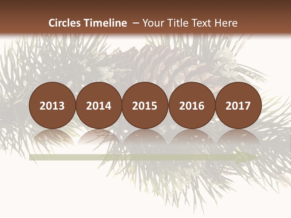 Conifer Pine Fir Branch PowerPoint Template