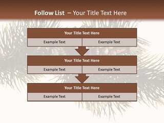 Conifer Pine Fir Branch PowerPoint Template