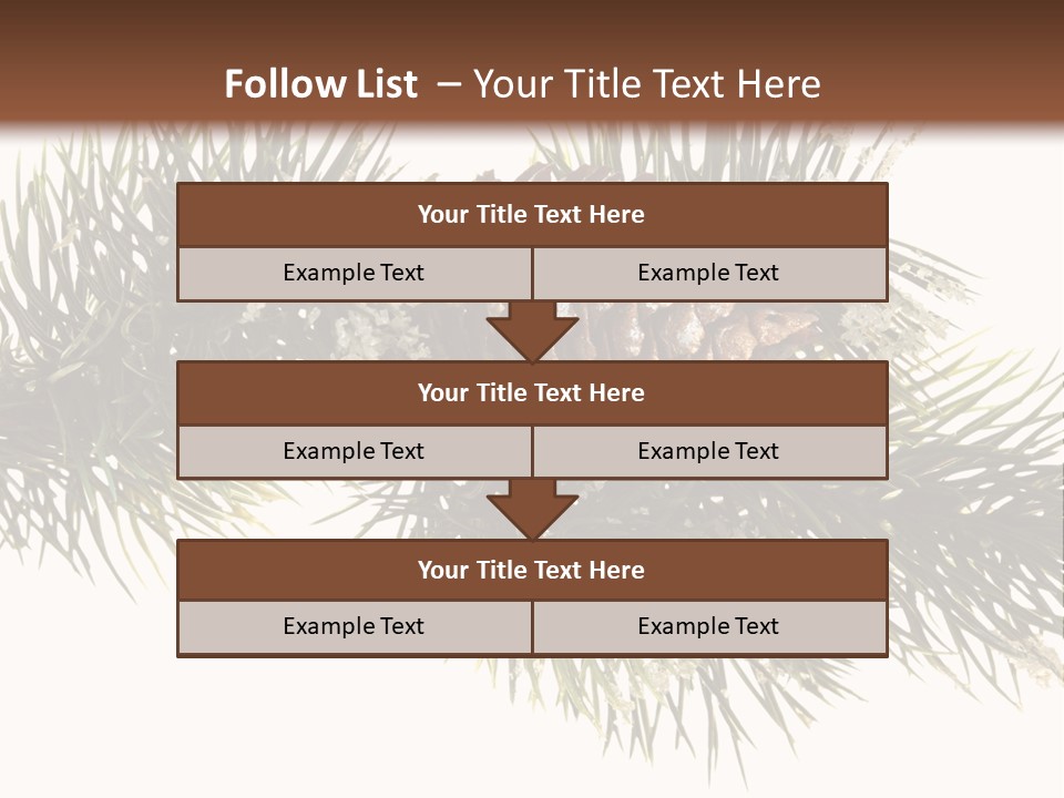 Conifer Pine Fir Branch PowerPoint Template