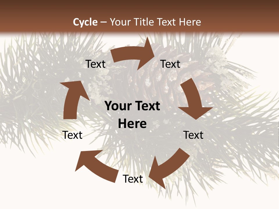 Conifer Pine Fir Branch PowerPoint Template
