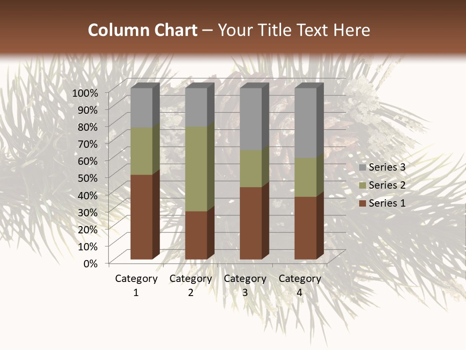 Conifer Pine Fir Branch PowerPoint Template