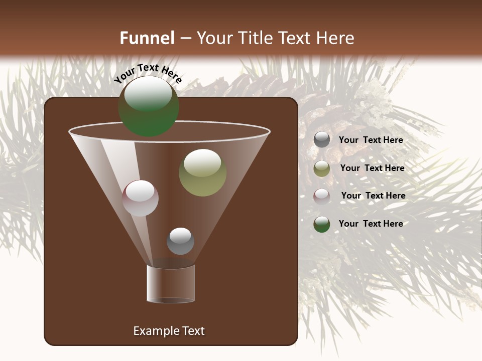 Conifer Pine Fir Branch PowerPoint Template