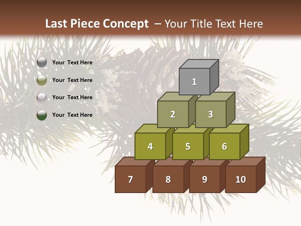 Conifer Pine Fir Branch PowerPoint Template