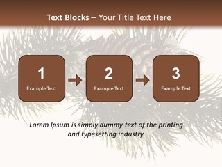 Conifer Pine Fir Branch PowerPoint Template