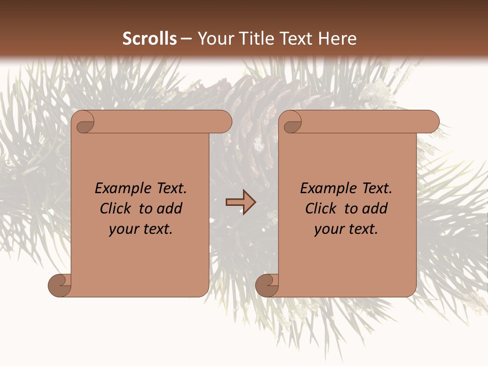 Conifer Pine Fir Branch PowerPoint Template