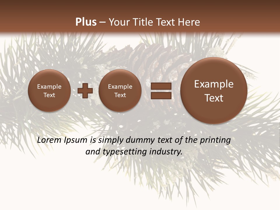 Conifer Pine Fir Branch PowerPoint Template