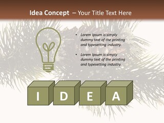 Conifer Pine Fir Branch PowerPoint Template
