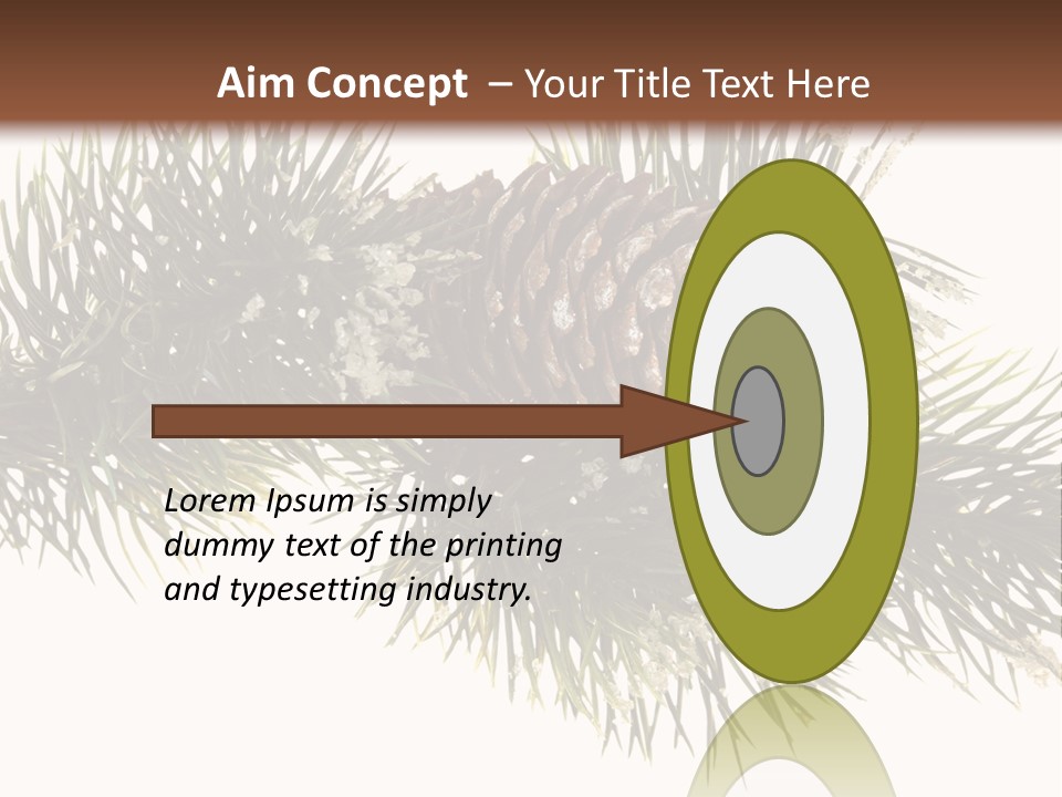 Conifer Pine Fir Branch PowerPoint Template