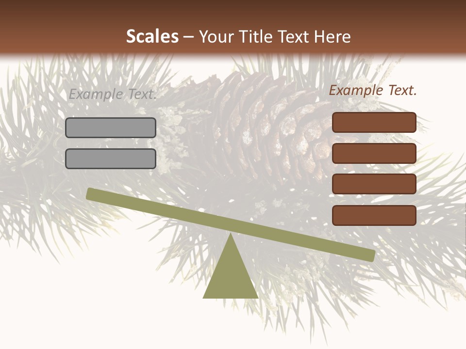 Conifer Pine Fir Branch PowerPoint Template