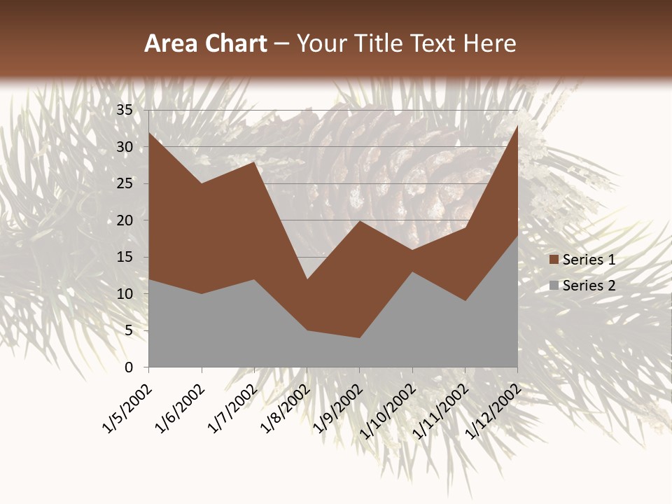 Conifer Pine Fir Branch PowerPoint Template