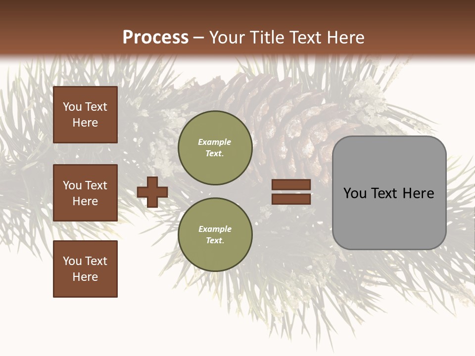 Conifer Pine Fir Branch PowerPoint Template