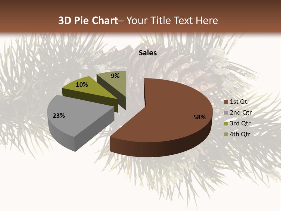 Conifer Pine Fir Branch PowerPoint Template