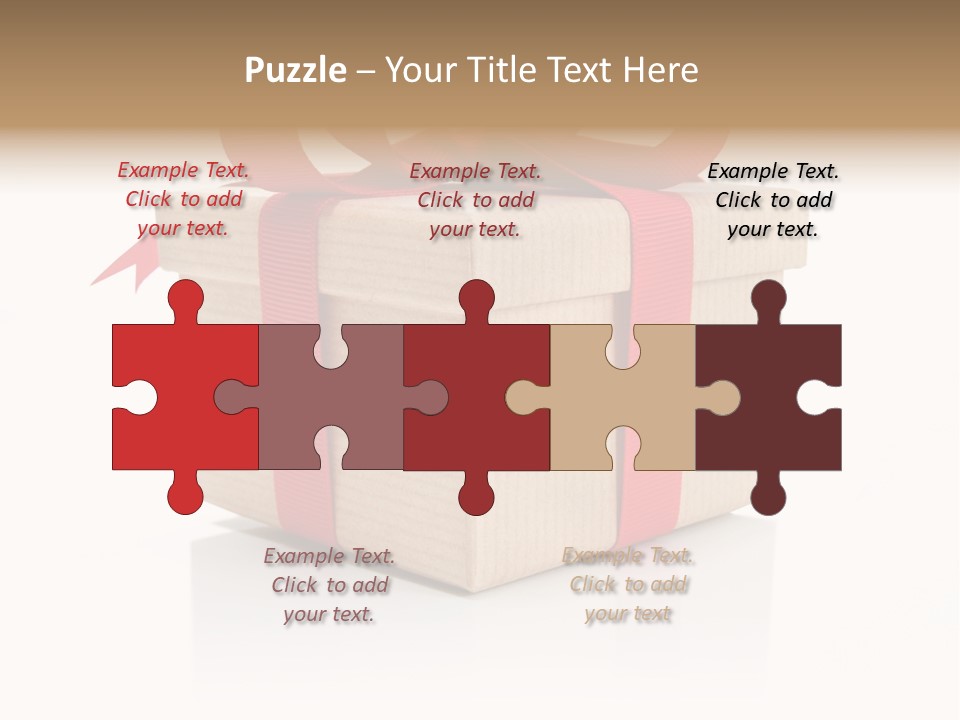 Present Birthday Ribbon PowerPoint Template